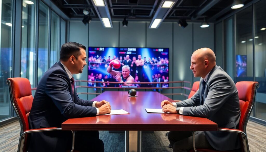 Как организуются большие бои: закулисье переговоров промоутеров, менеджеров и телеканалов - иллюстрация